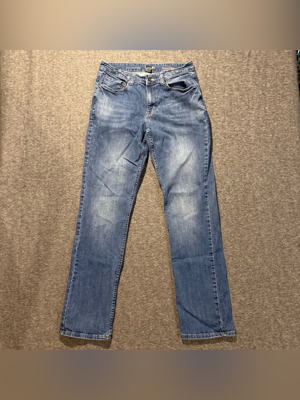 Urban Pipeline Jeans Mens 32x34 Blue Relaxed Straight Super Flex Stretch Denim